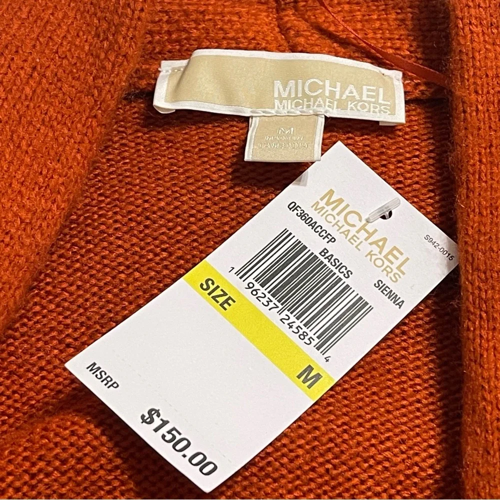 Michael Kors long Orange Cream‎ Cardigan Sweater
